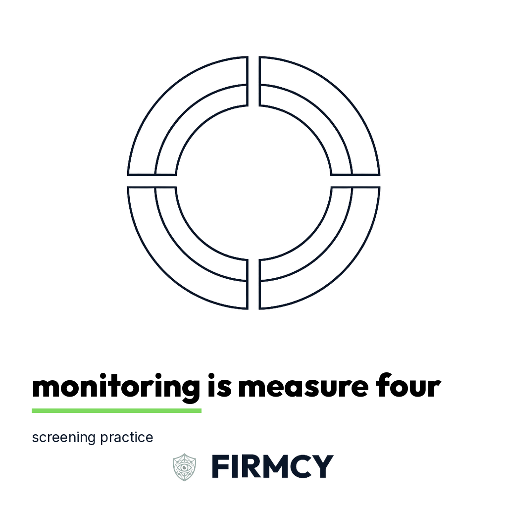 Monitoring is measure four