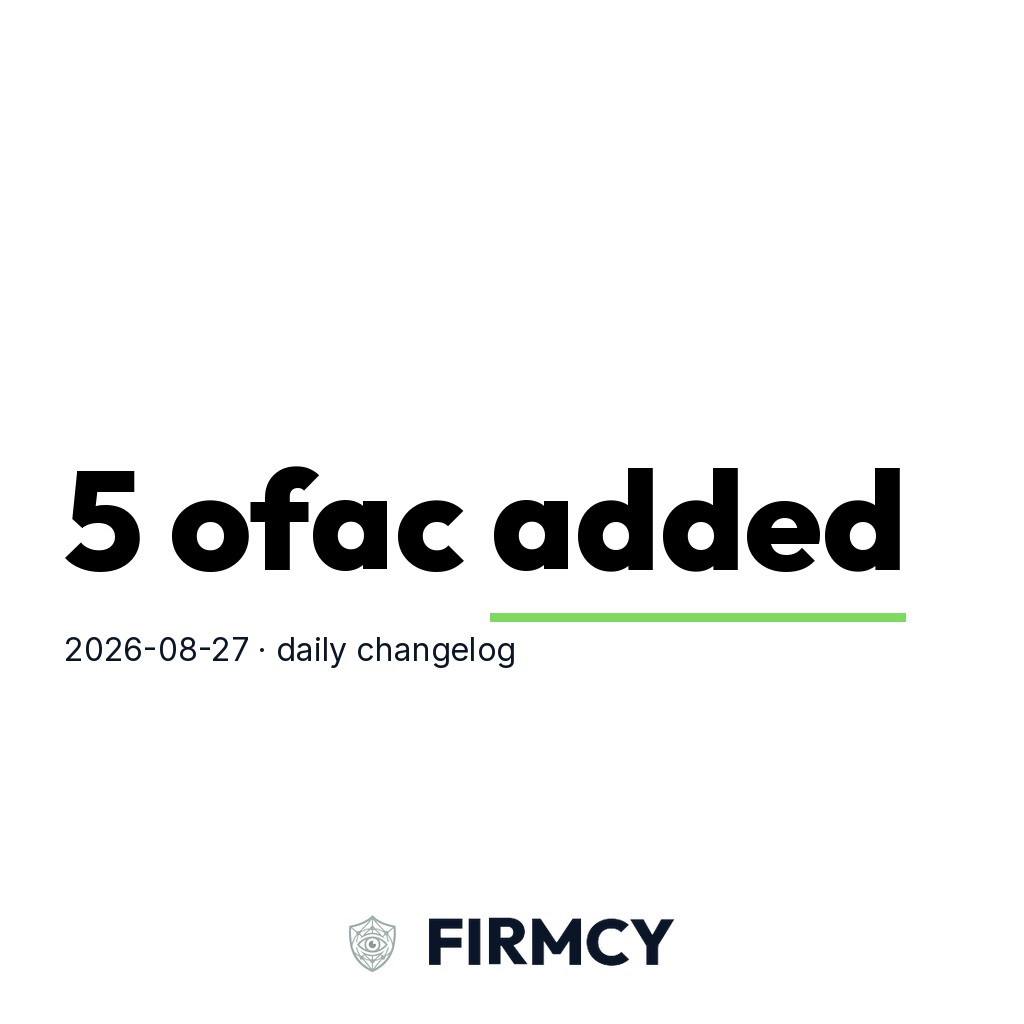 5 OFAC added