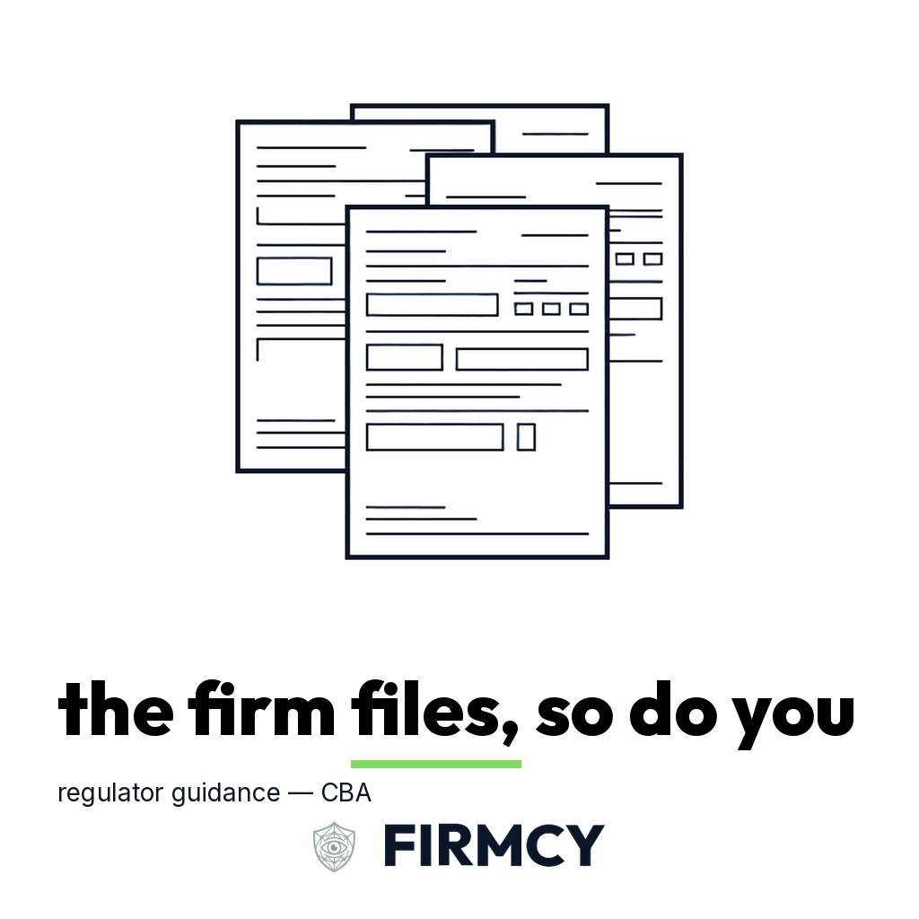 The firm files, so do you