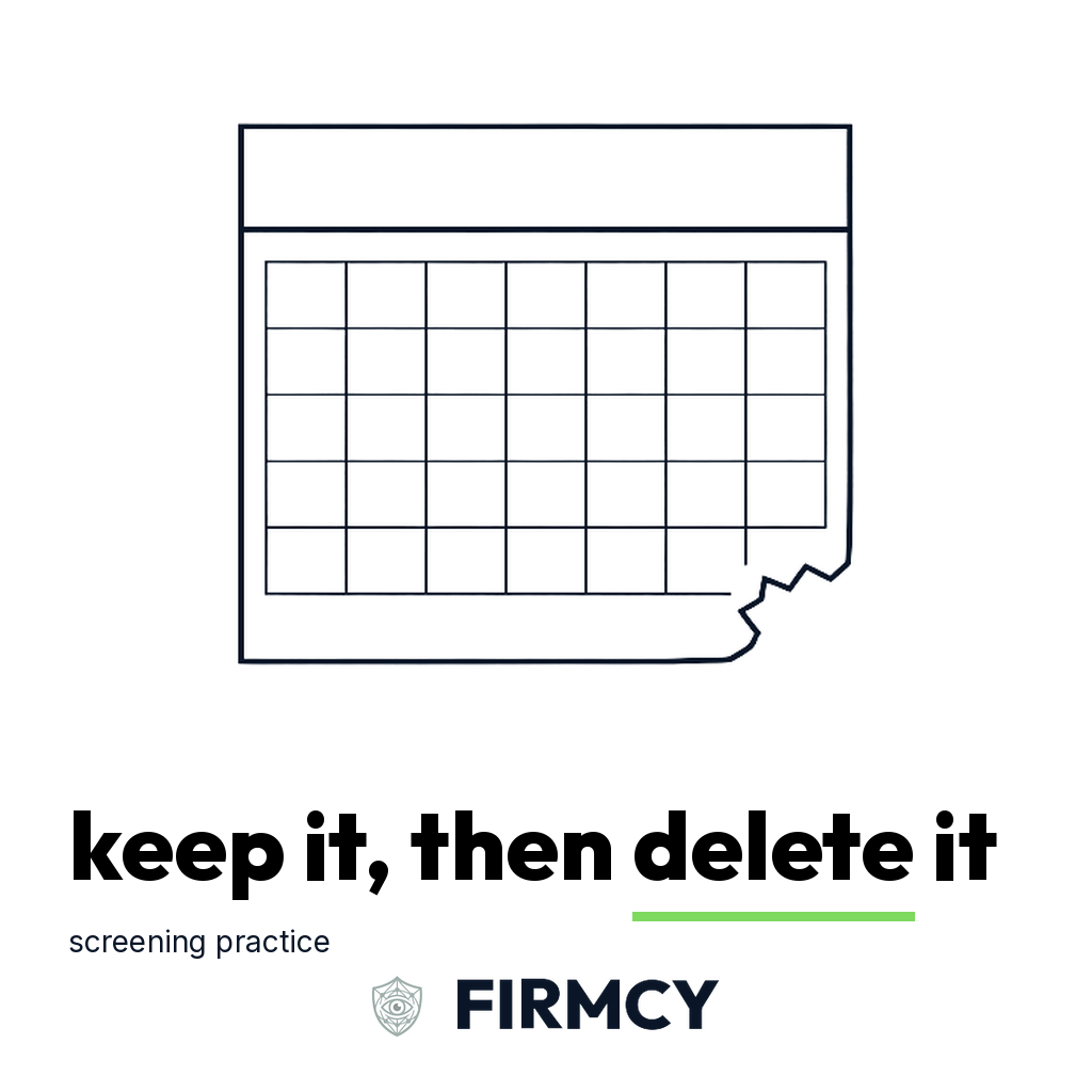 Keep it, then delete it