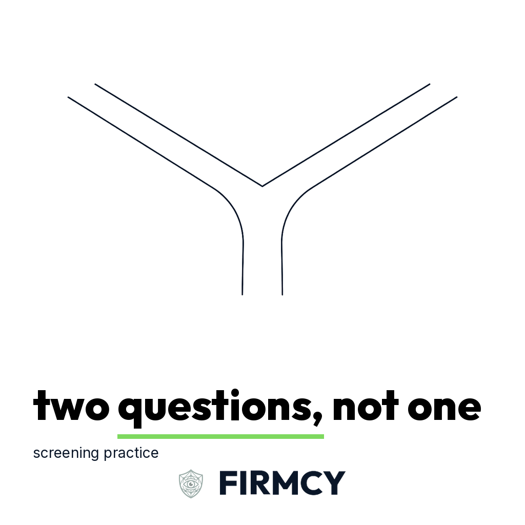 Two questions, not one