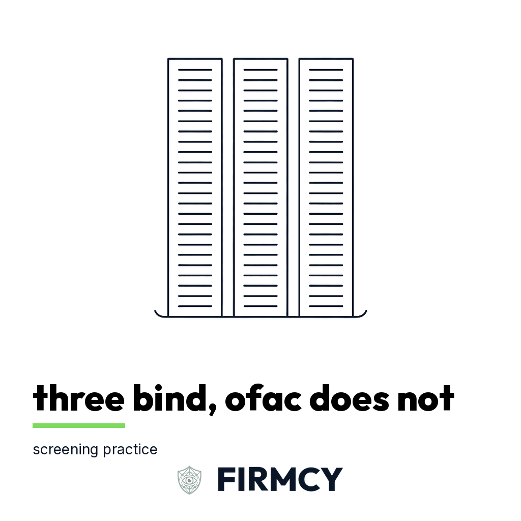 Three bind, OFAC does not