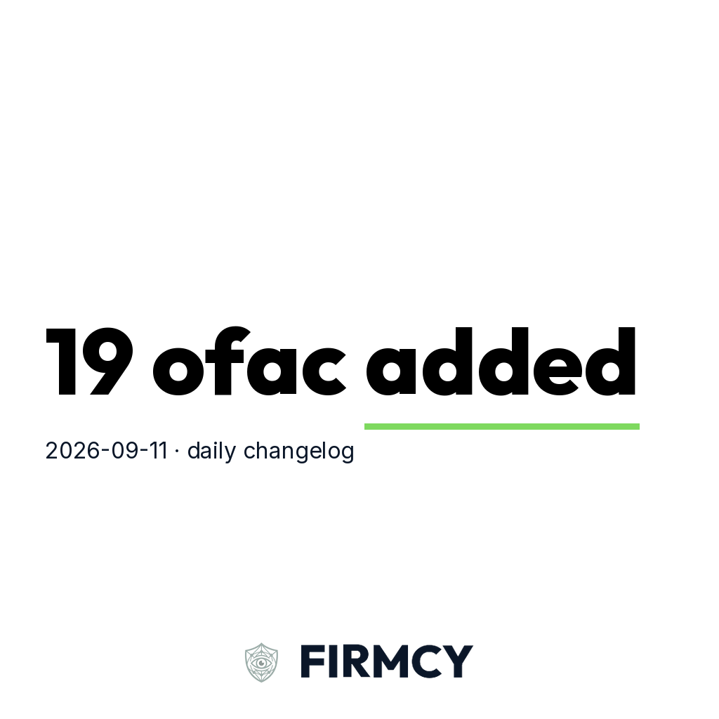 19 OFAC added