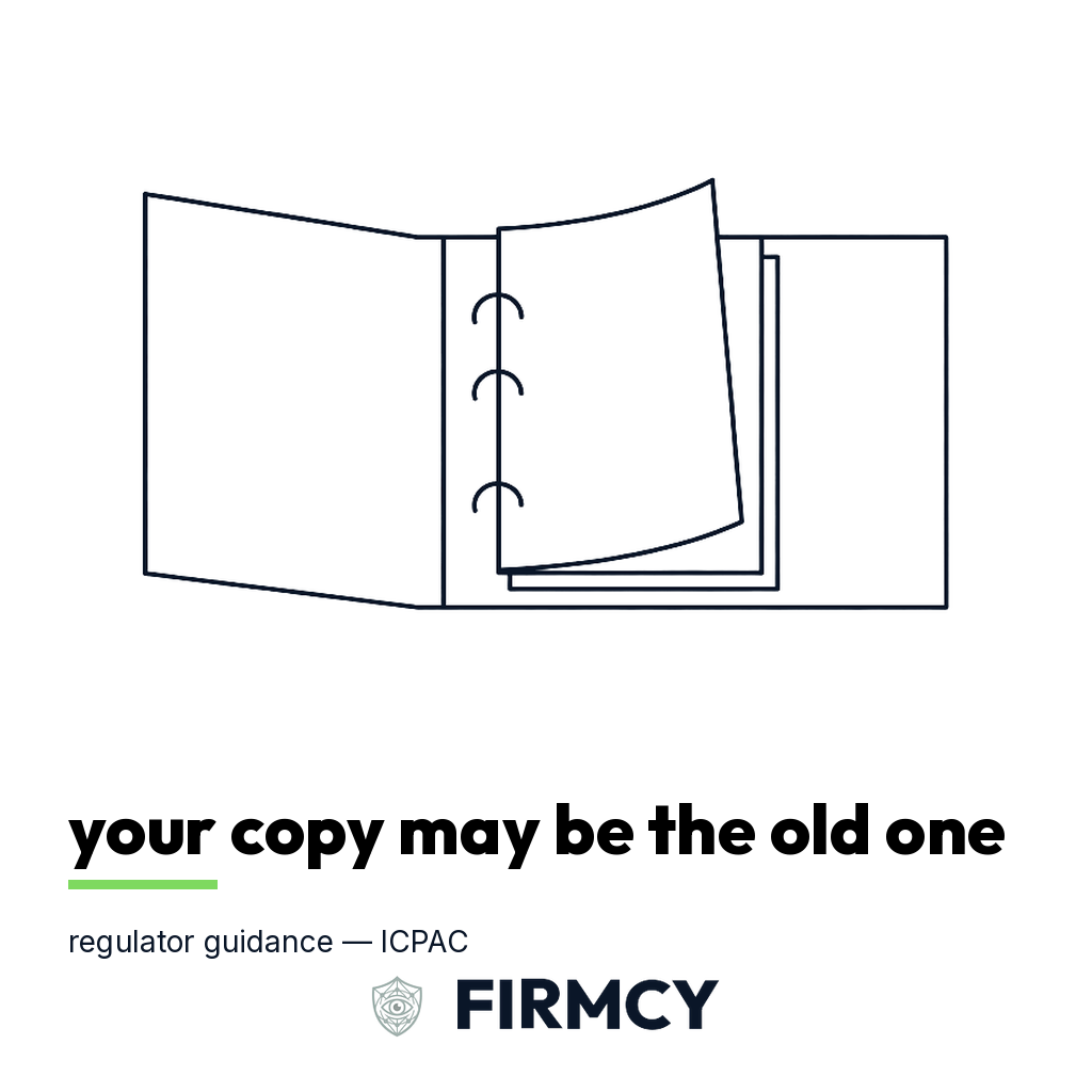 Your copy May be the old one