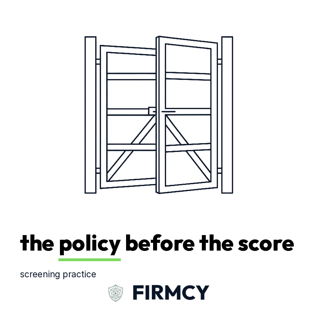 The policy before the score