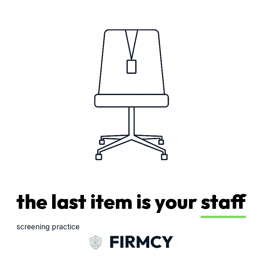 The last item is your staff
