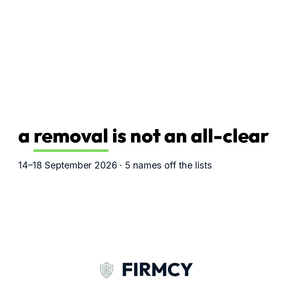 5 removals, zero all-clears