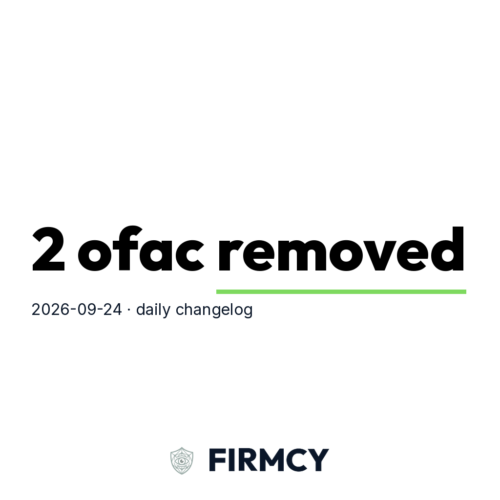 2 OFAC removed