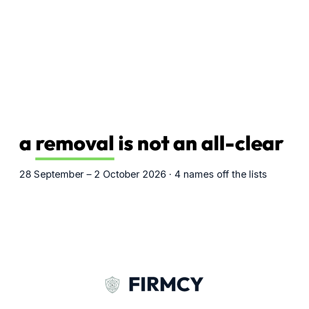 4 removals, zero all-clears